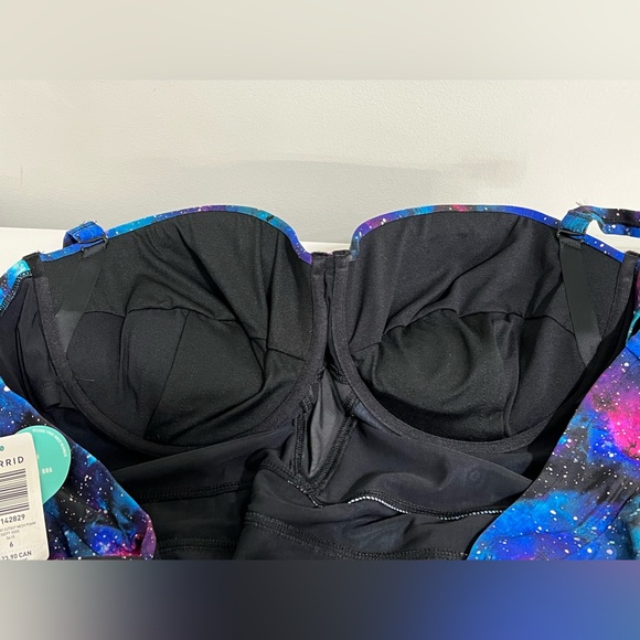 Torrid Galaxy Mesh Cutout Vixen One Piece Swimsuit 6x - Picture 11 of 13